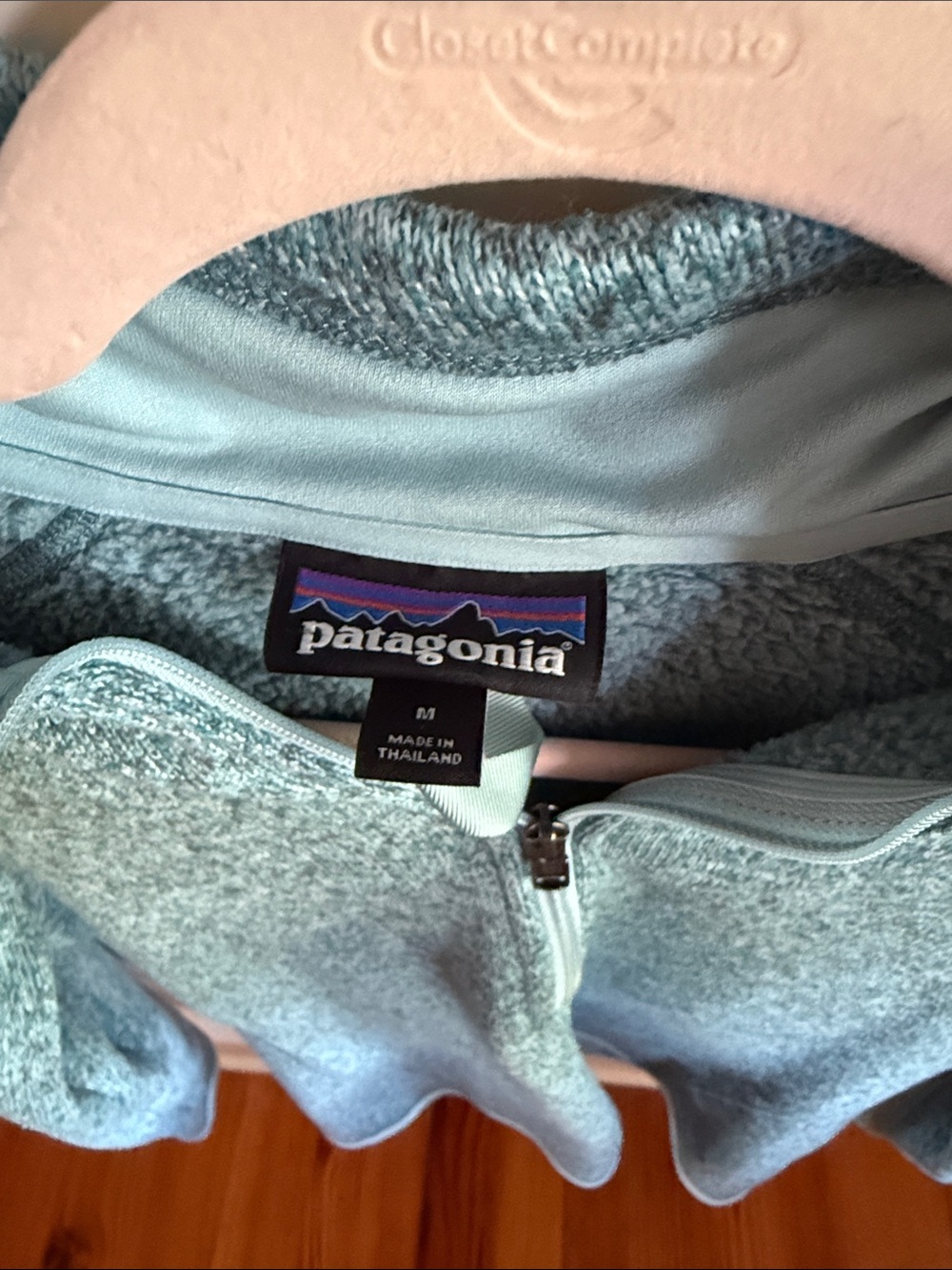 Patagonia Zip-Front Fleece Pullover - Seafoam Green - Picture 2 of 4